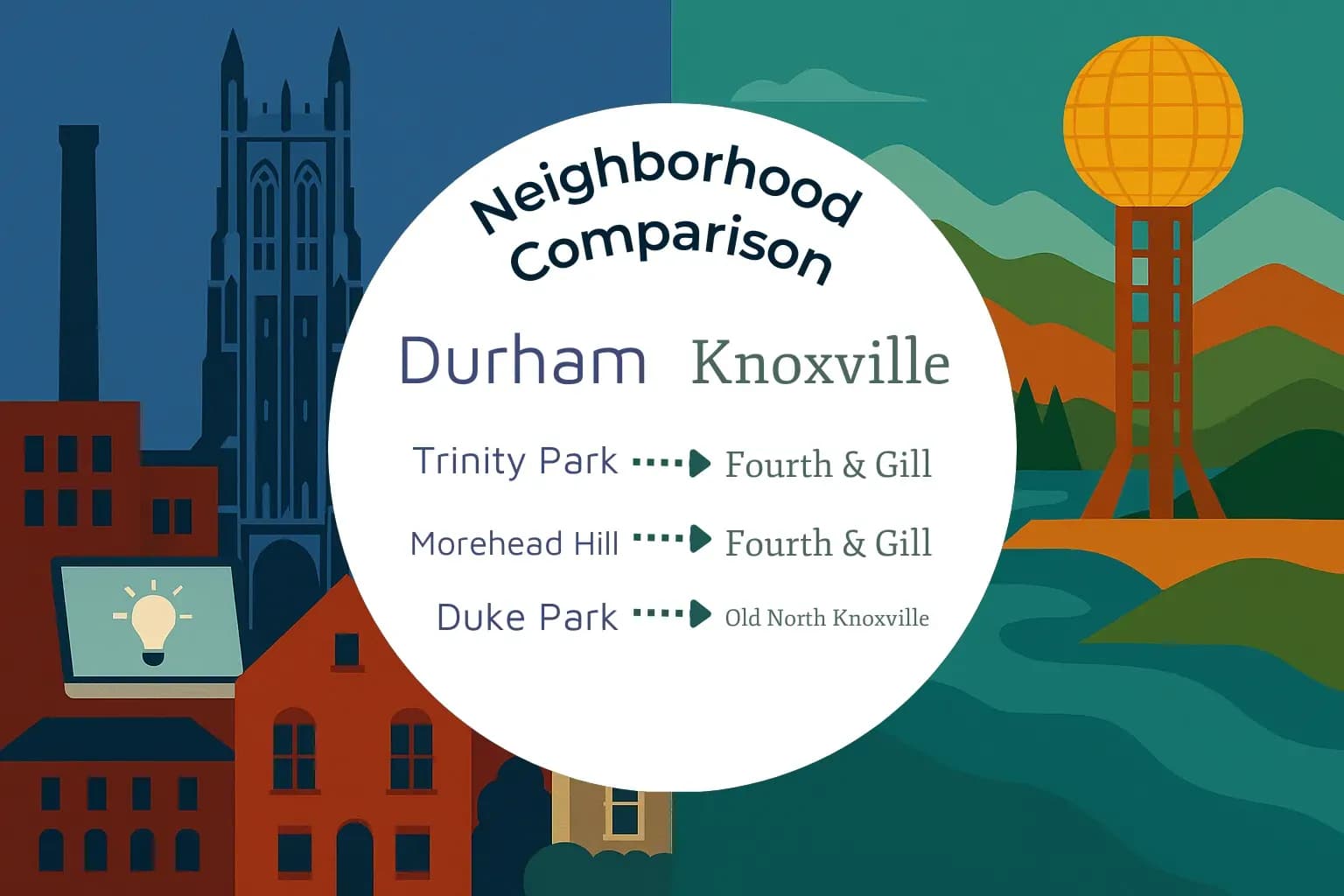 Durham vs Knoxville Neighborhood Comparison