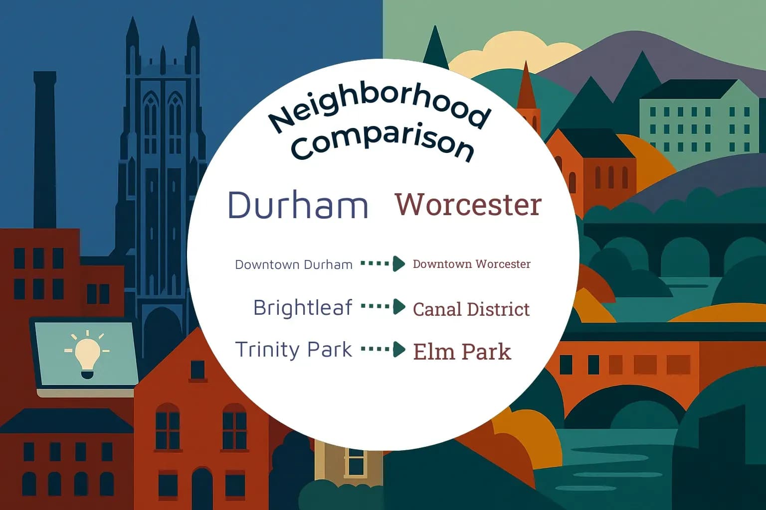 Durham vs Worcester Neighborhood Comparison
