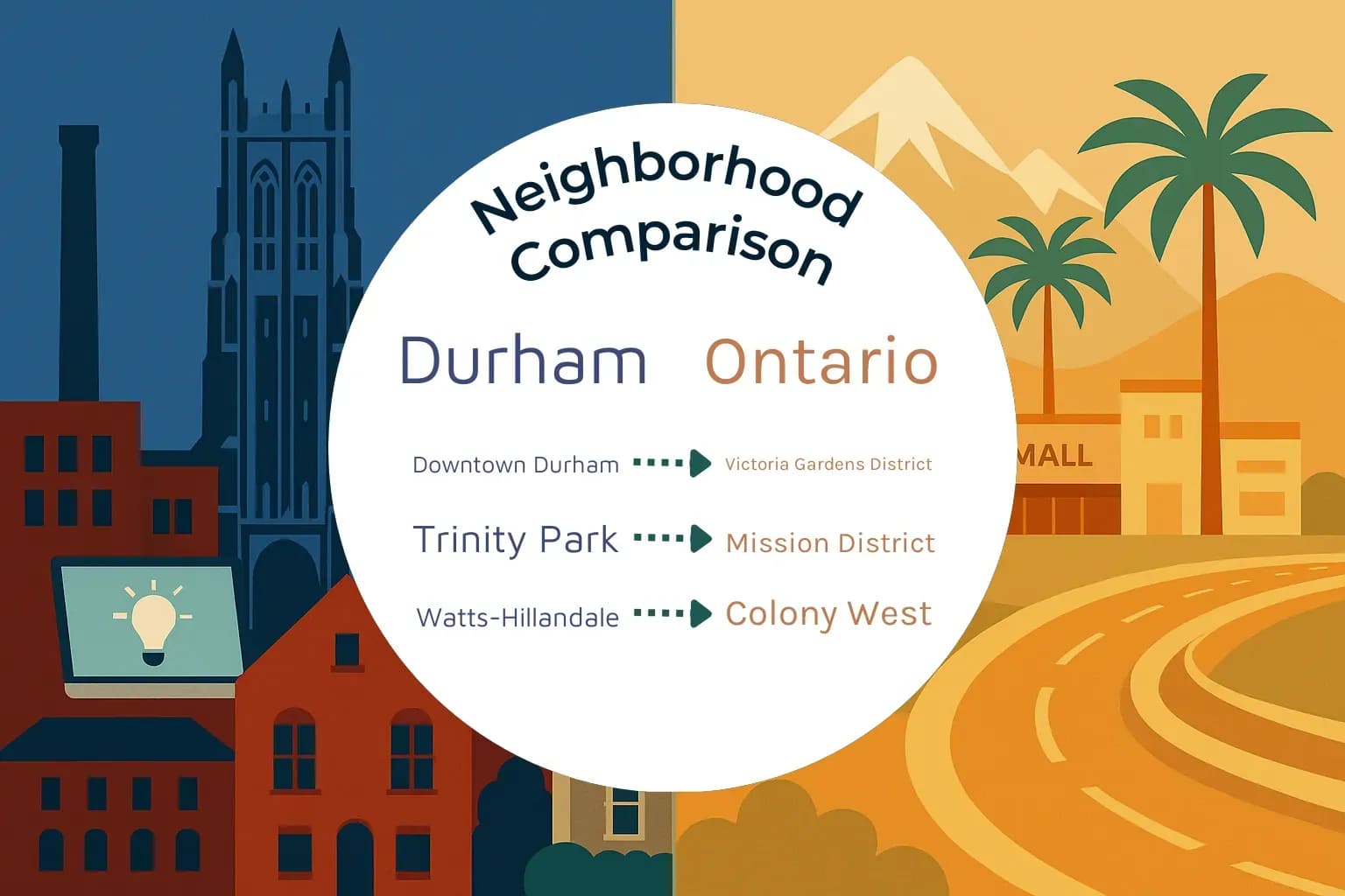 Durham vs Ontario Neighborhood Comparison