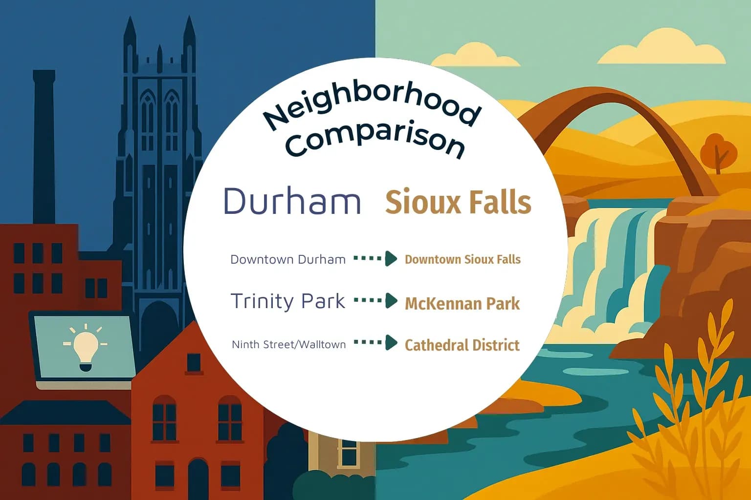 Durham vs Sioux Falls Neighborhood Comparison