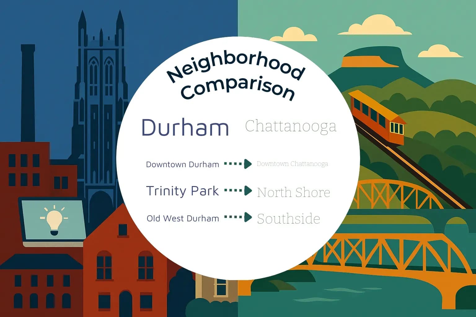 Durham vs Chattanooga Neighborhood Comparison