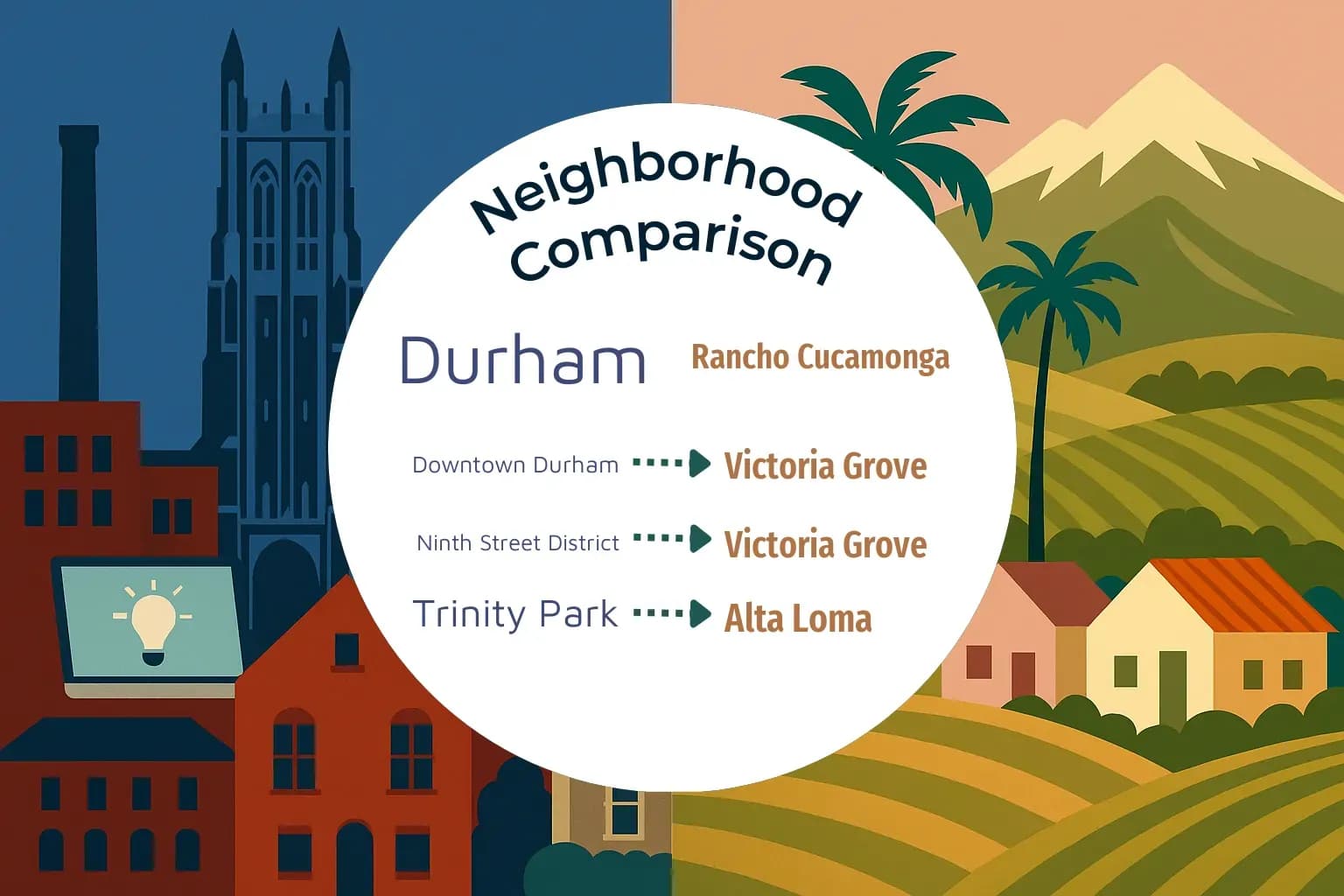 Durham vs Rancho Cucamonga Neighborhood Comparison