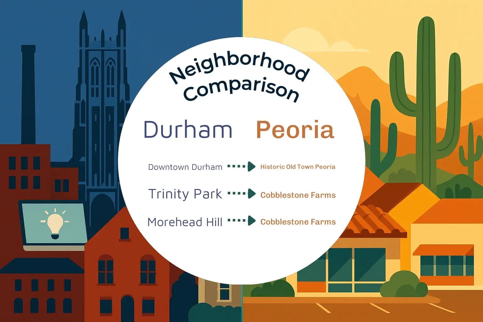 Durham vs Peoria Neighborhood Comparison