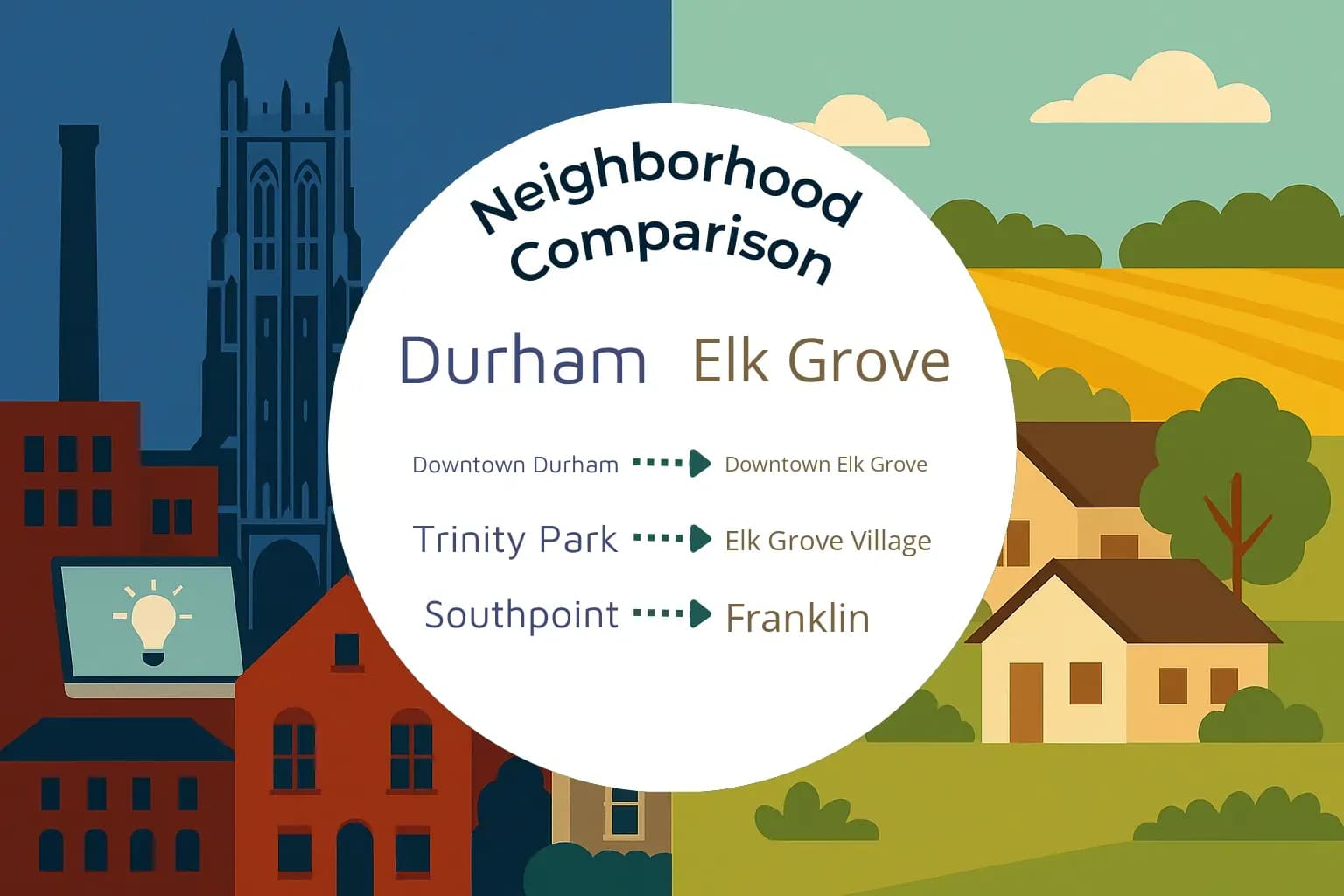 Durham vs Elk Grove Neighborhood Comparison