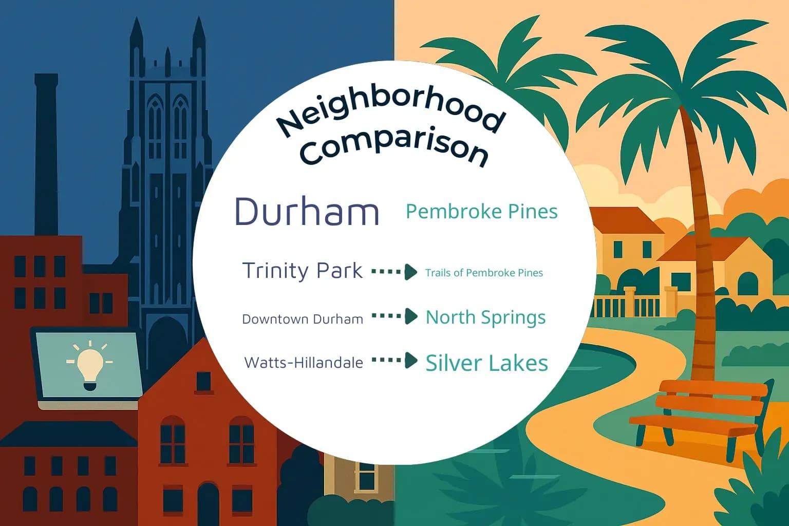 Durham vs Pembroke Pines Neighborhood Comparison