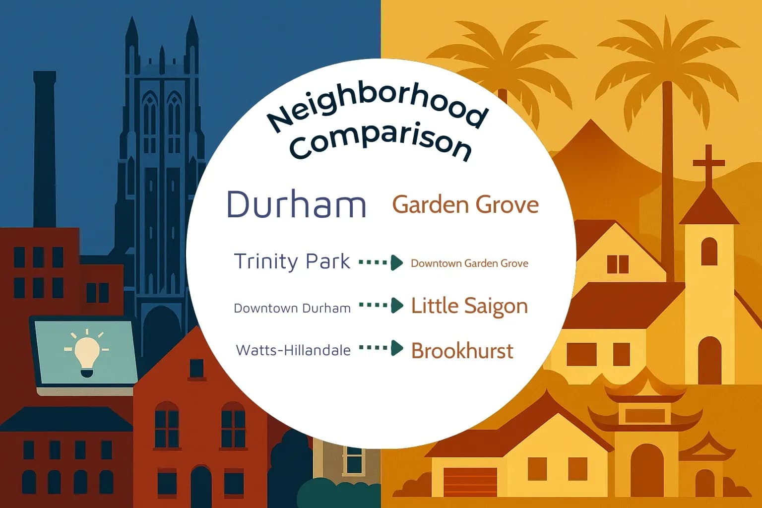 Durham vs Garden Grove Neighborhood Comparison