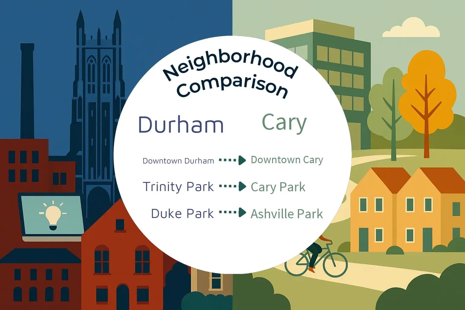 Durham vs Cary Neighborhood Comparison