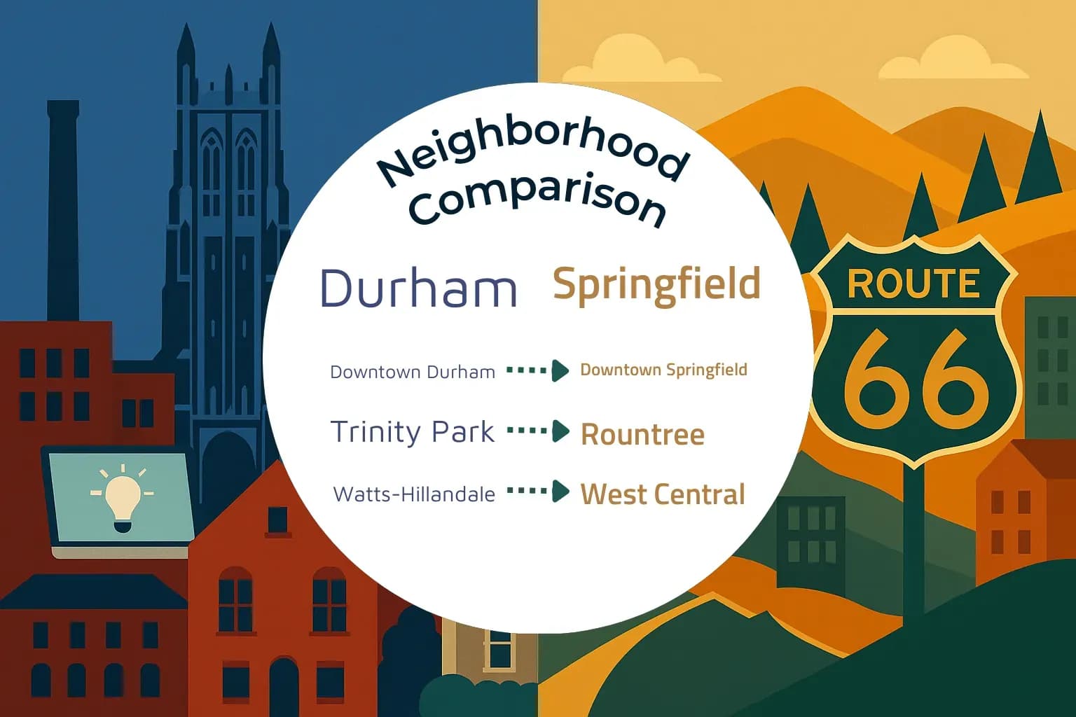 Durham vs Springfield Neighborhood Comparison