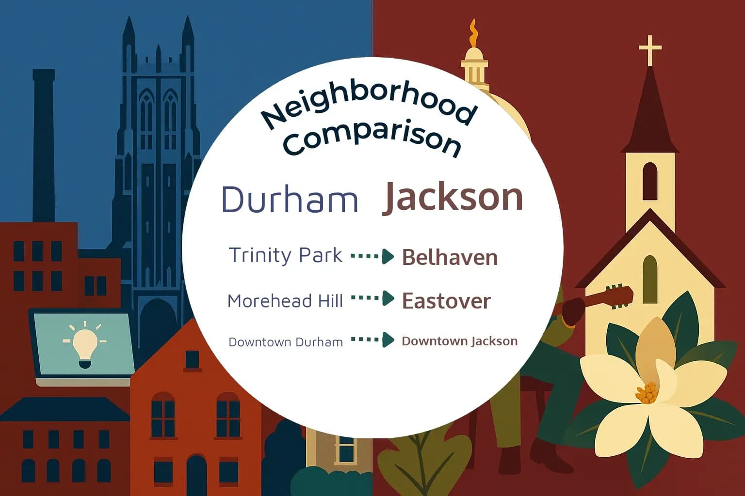 Durham vs Jackson Neighborhood Comparison