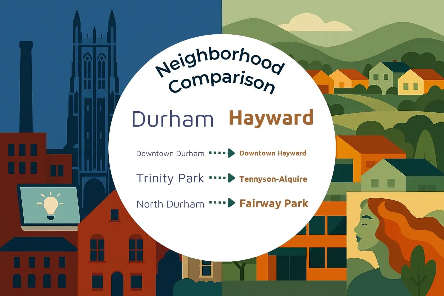 Durham vs Hayward Neighborhood Comparison
