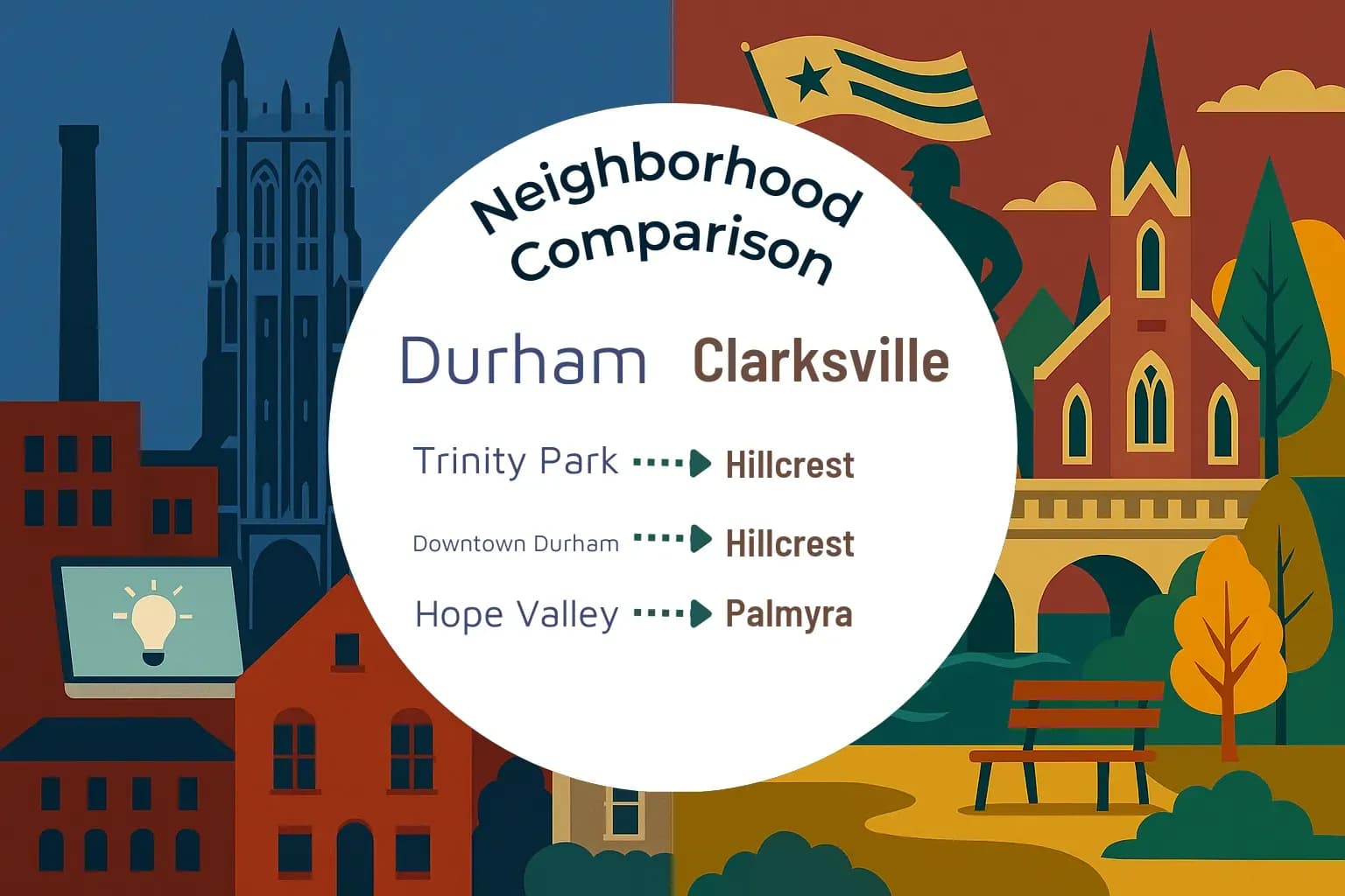 Durham vs Clarksville Neighborhood Comparison