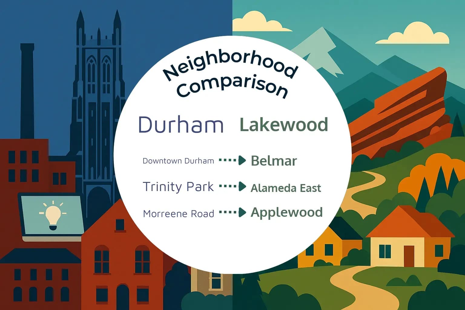 Durham vs Lakewood Neighborhood Comparison