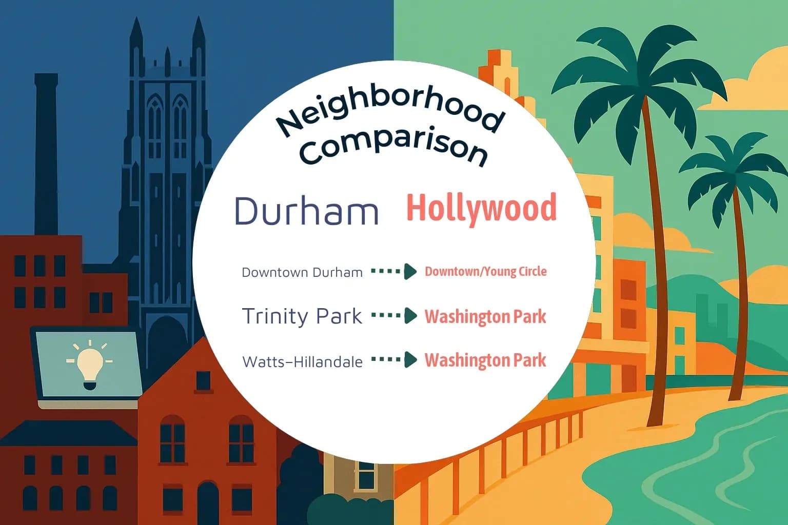 Durham vs Hollywood Neighborhood Comparison