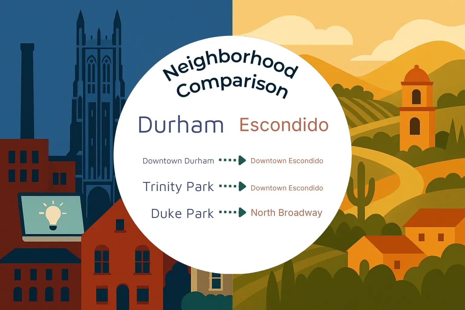 Durham vs Escondido Neighborhood Comparison