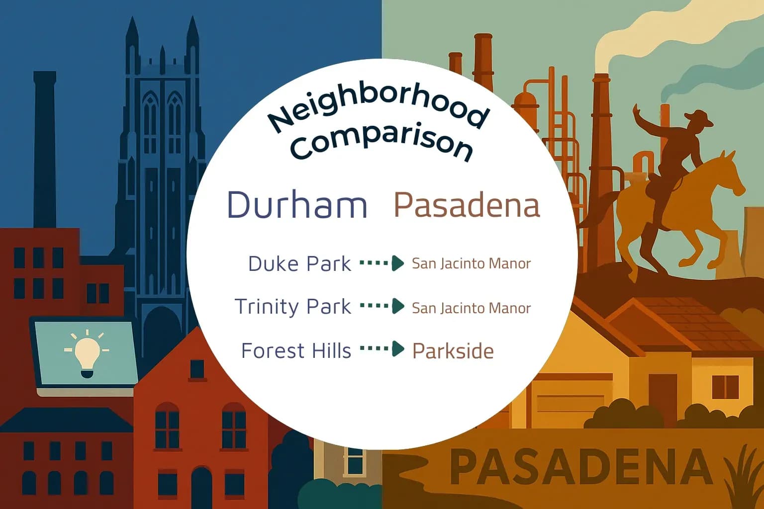Durham vs Pasadena Neighborhood Comparison
