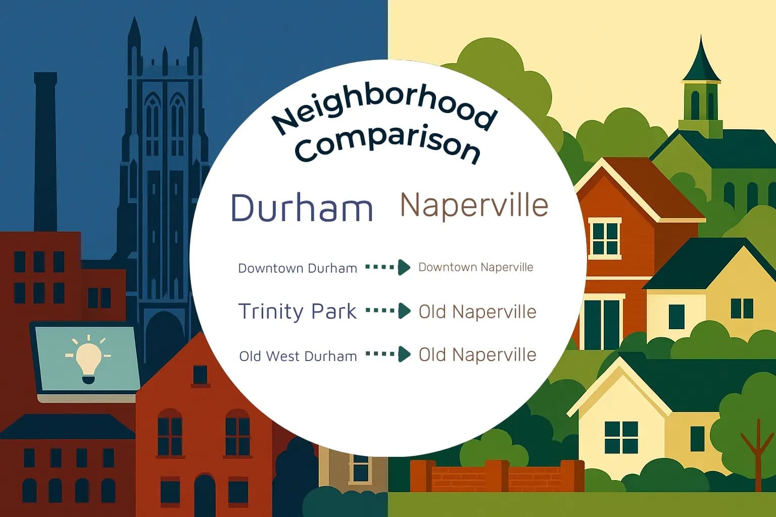 Durham vs Naperville Neighborhood Comparison