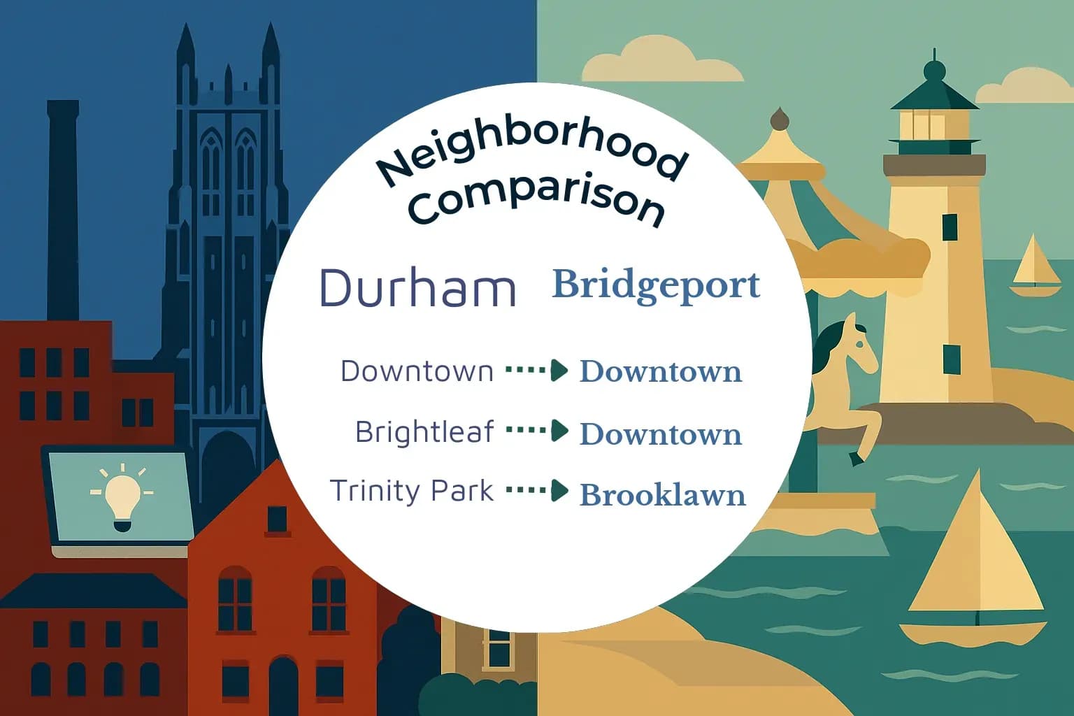 Durham vs Bridgeport Neighborhood Comparison