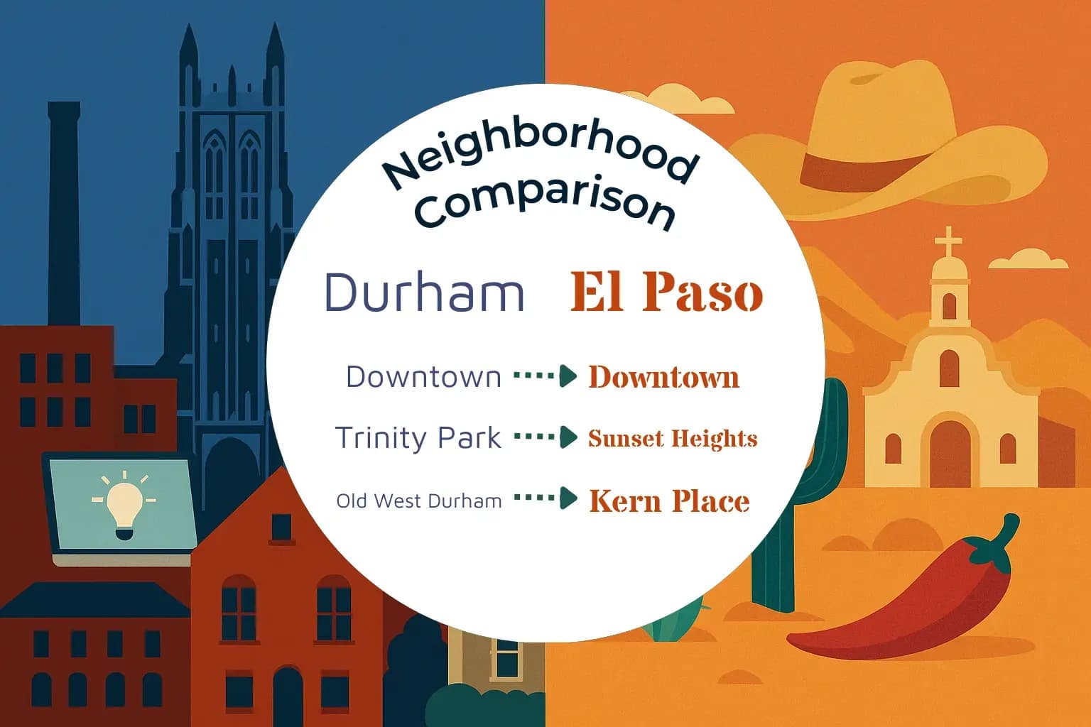 Durham vs El Paso Neighborhood Comparison