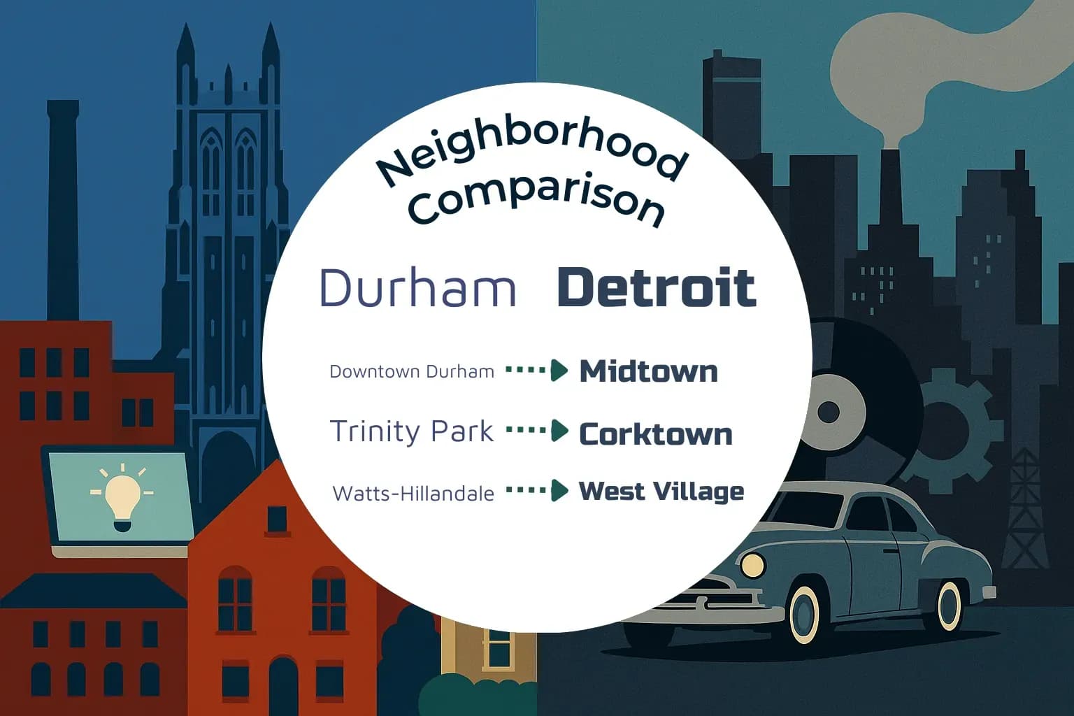 Durham vs Detroit Neighborhood Comparison