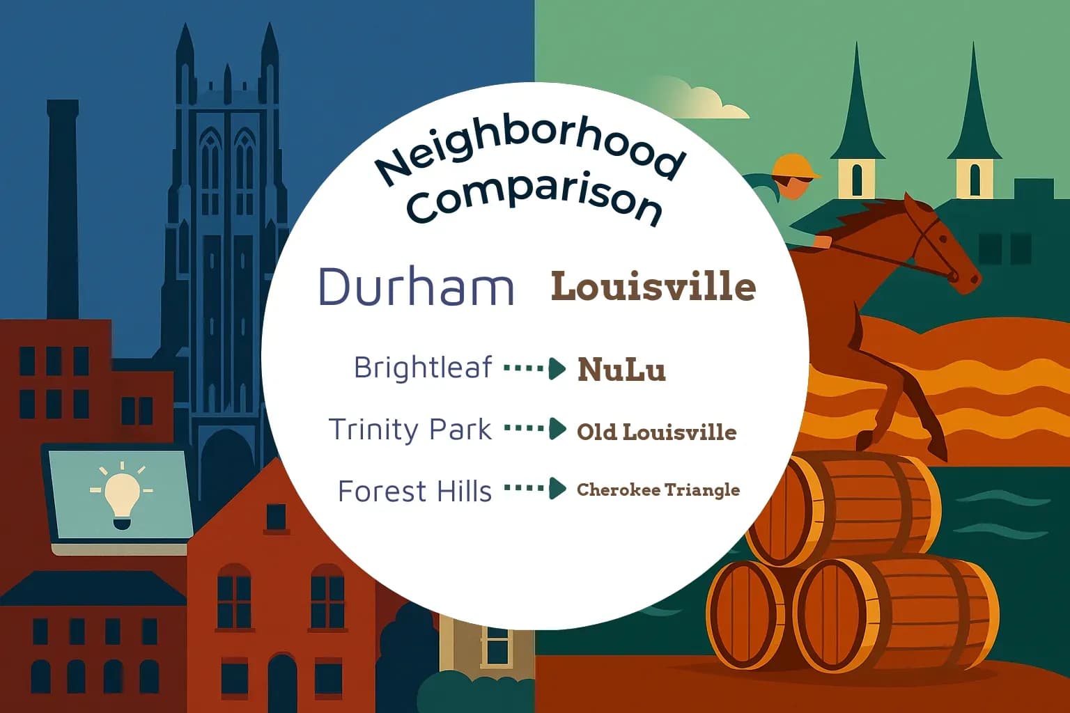 Durham vs Louisville Neighborhood Comparison