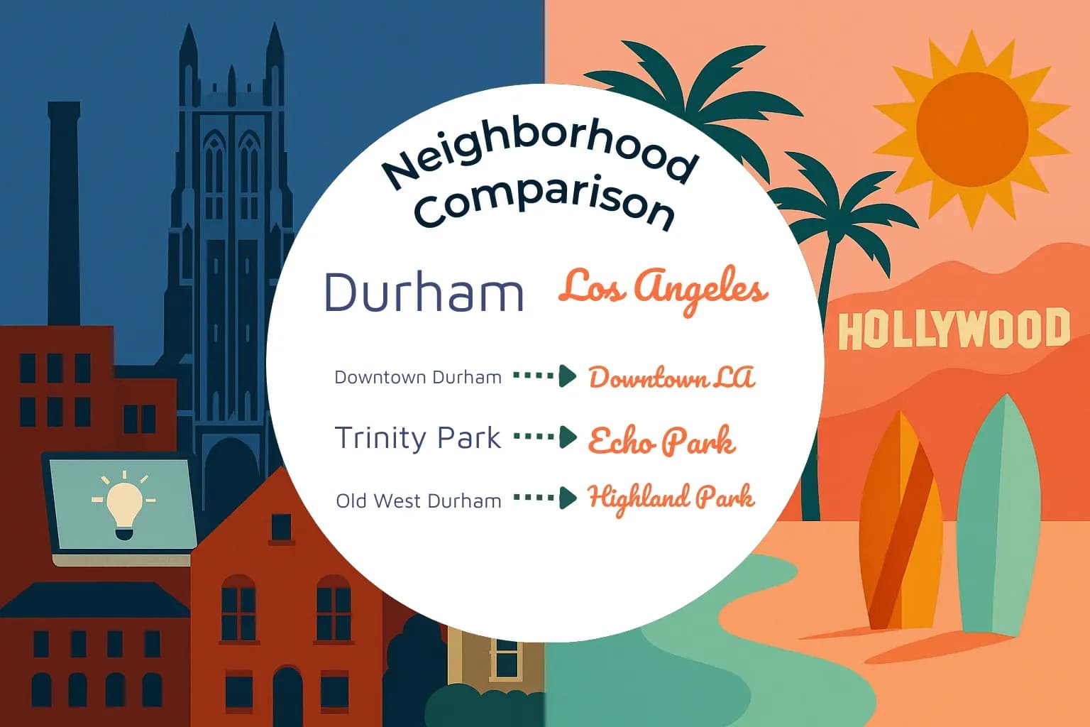 Durham vs Los Angeles Neighborhood Comparison