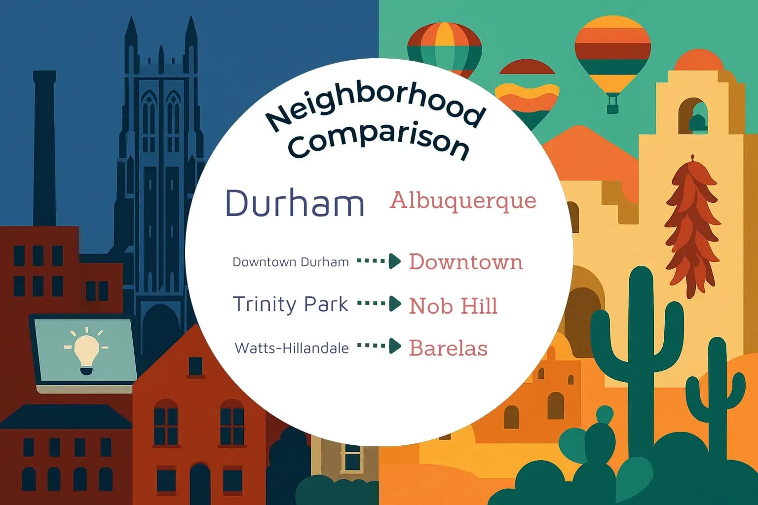 Durham vs Albuquerque Neighborhood Comparison