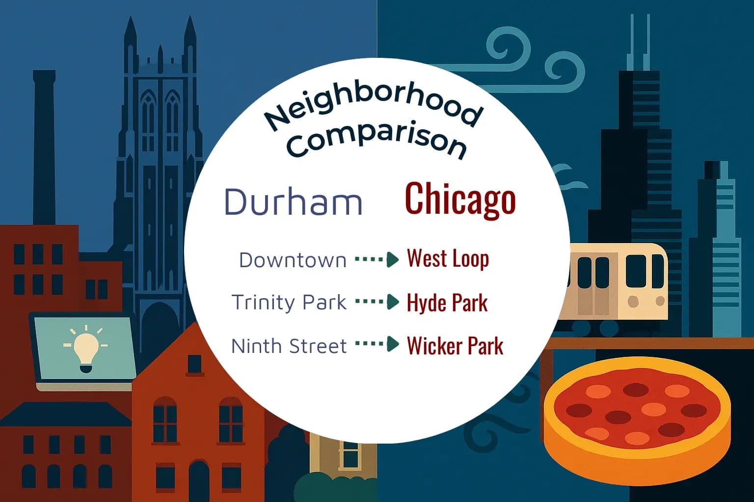 Durham vs Chicago Neighborhood Comparison