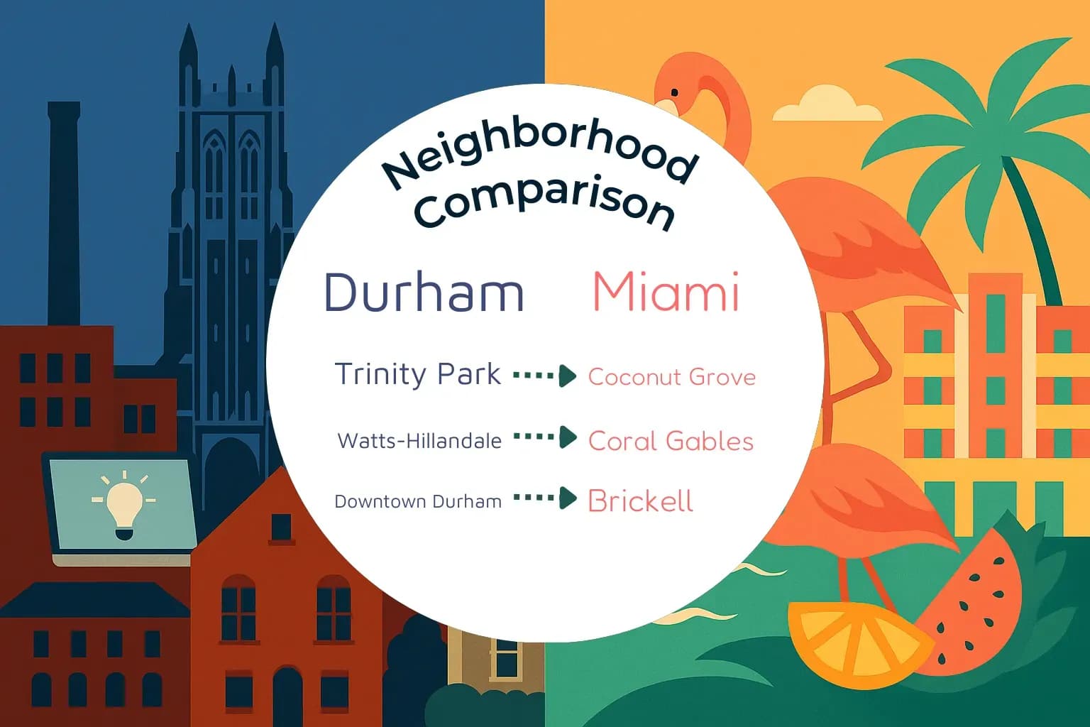 Durham vs Miami Neighborhood Comparison