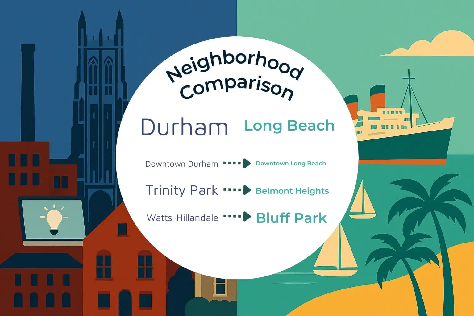 Durham vs Long Beach Neighborhood Comparison