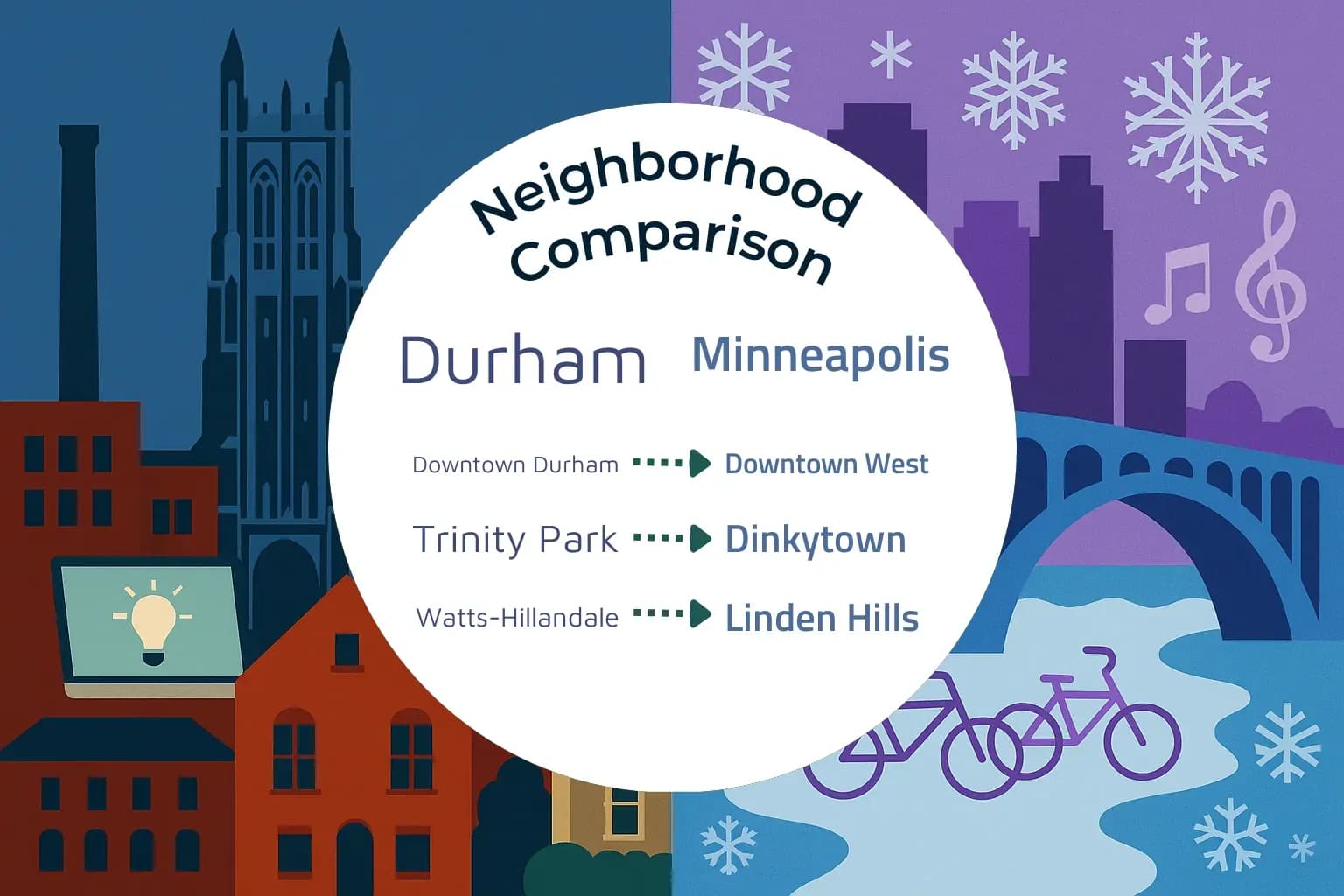 Durham vs Minneapolis Neighborhood Comparison
