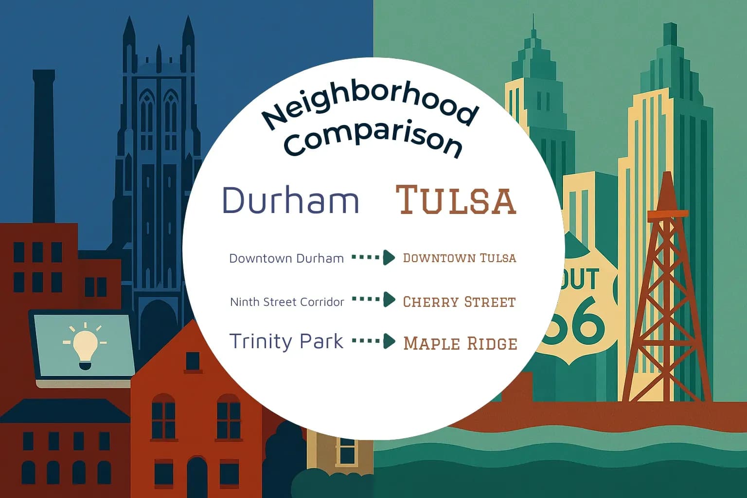 Durham vs Tulsa Neighborhood Comparison