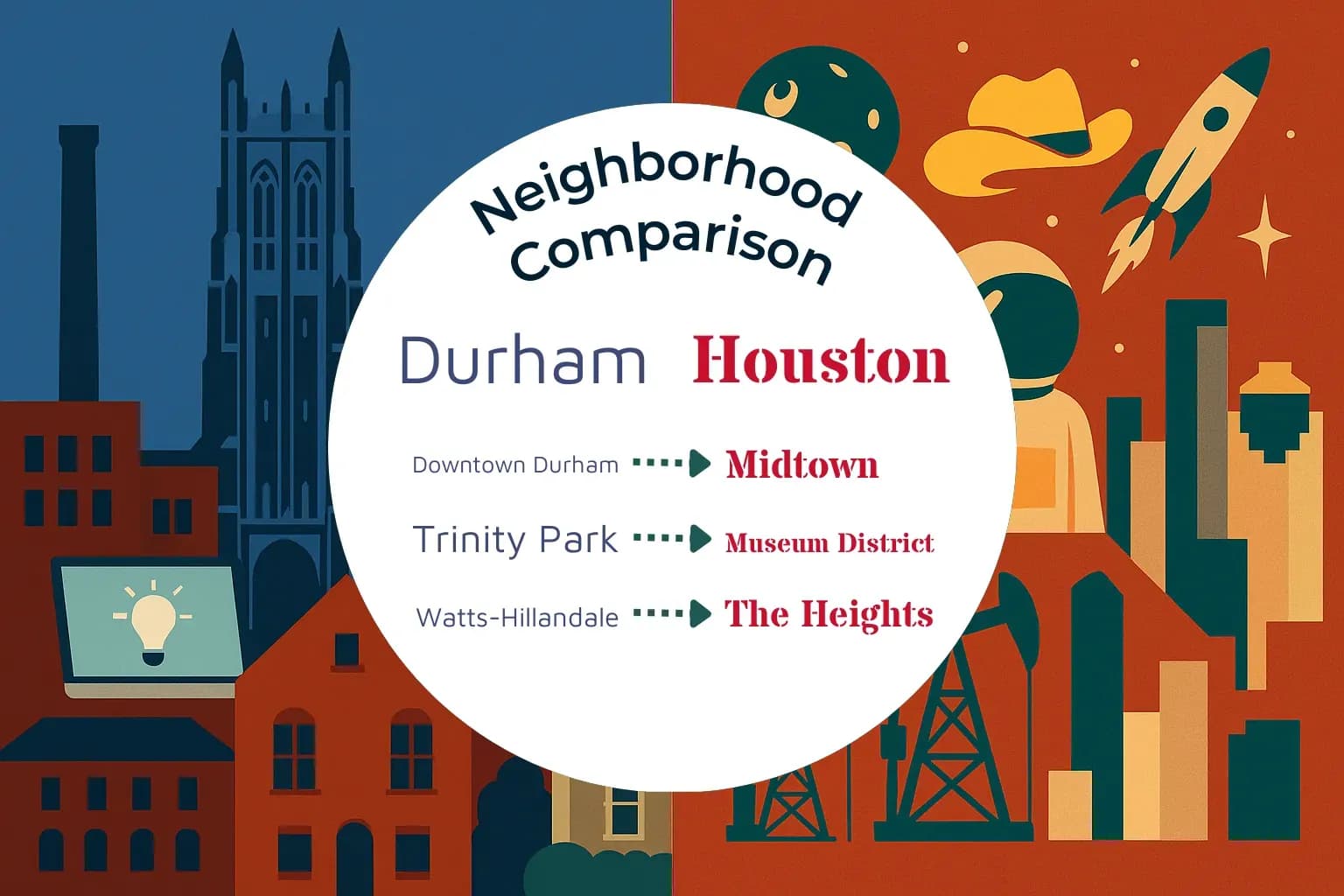 Durham vs Houston Neighborhood Comparison