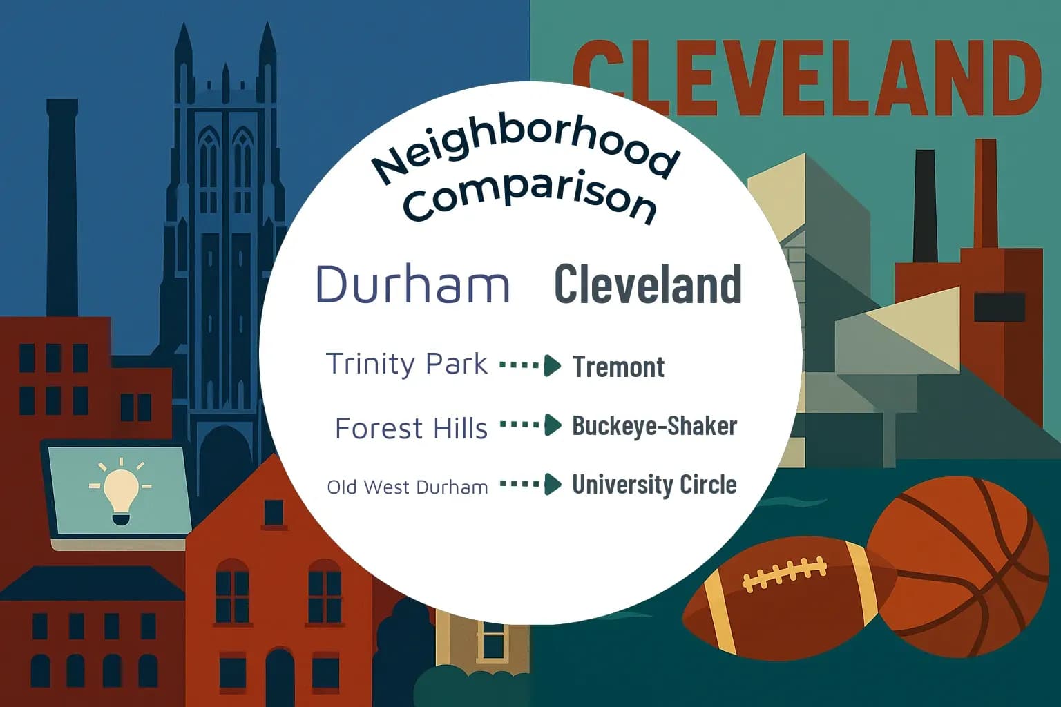 Durham vs Cleveland Neighborhood Comparison
