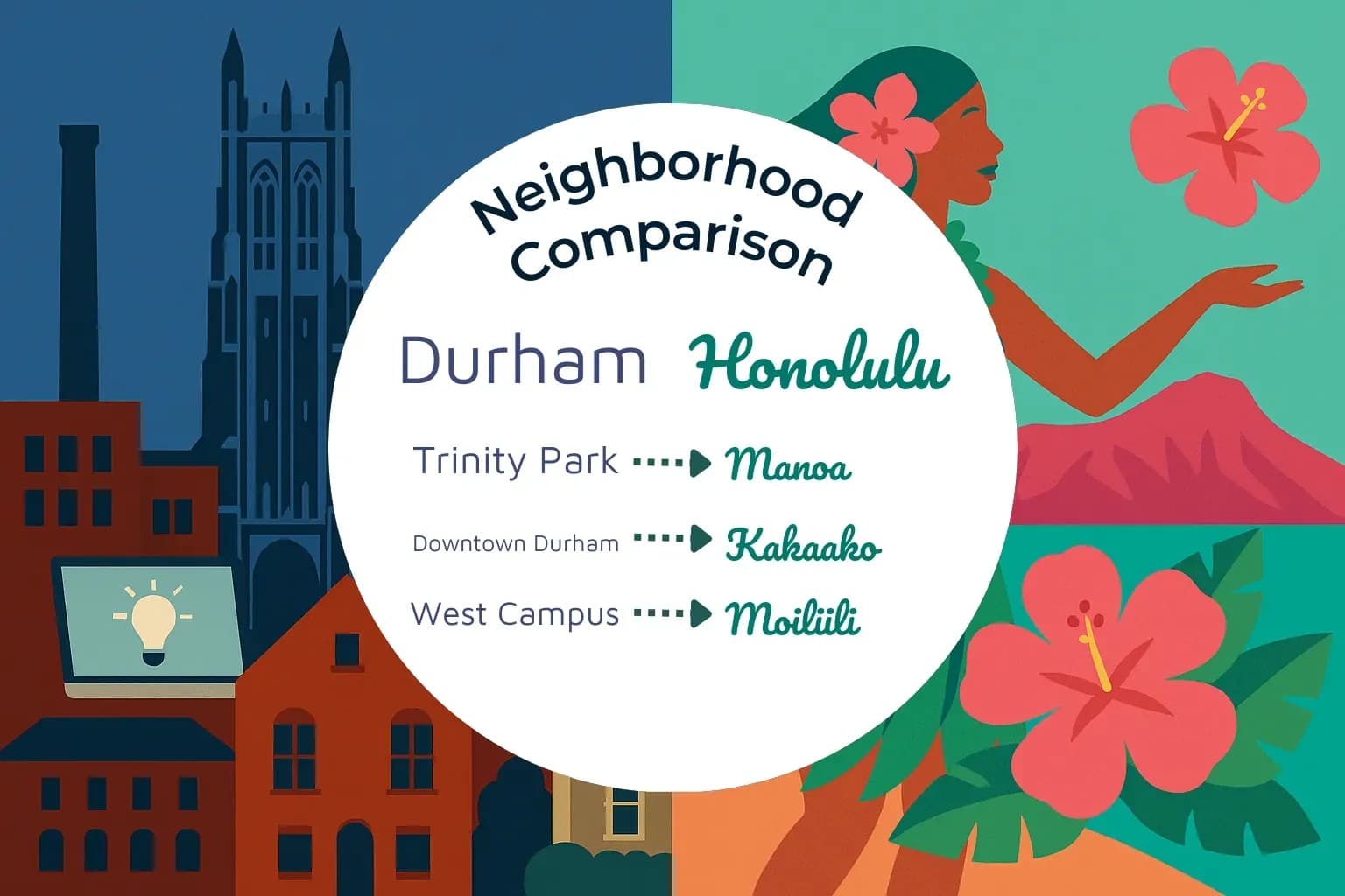 Durham vs Honolulu Neighborhood Comparison