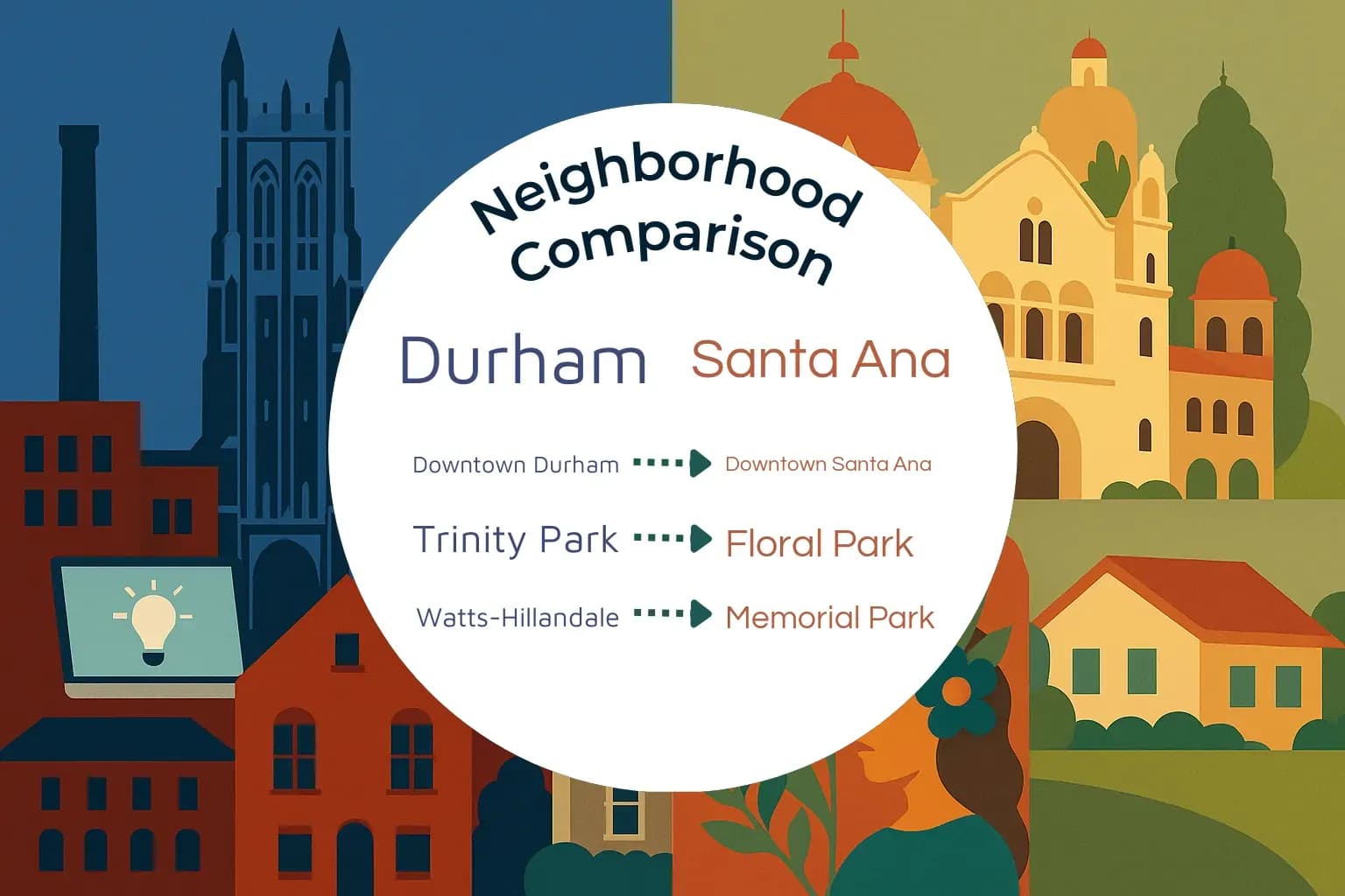Durham vs Santa Ana Neighborhood Comparison