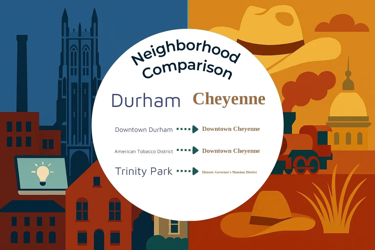 Durham vs Cheyenne Neighborhood Comparison