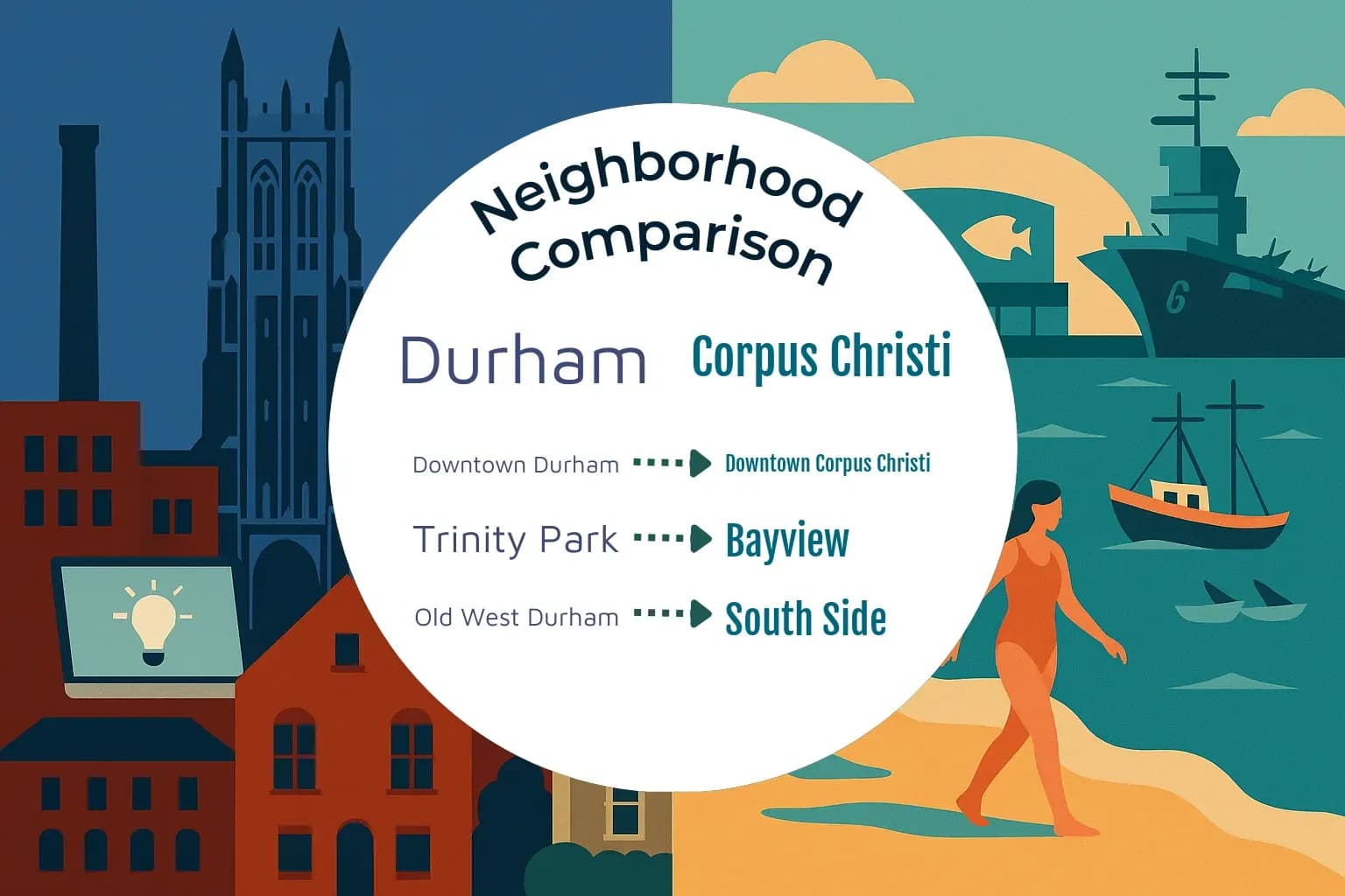 Durham vs Corpus Christi Neighborhood Comparison