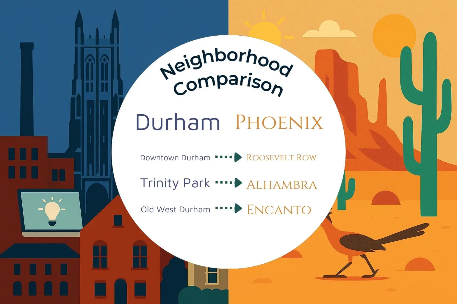 Durham vs Phoenix Neighborhood Comparison