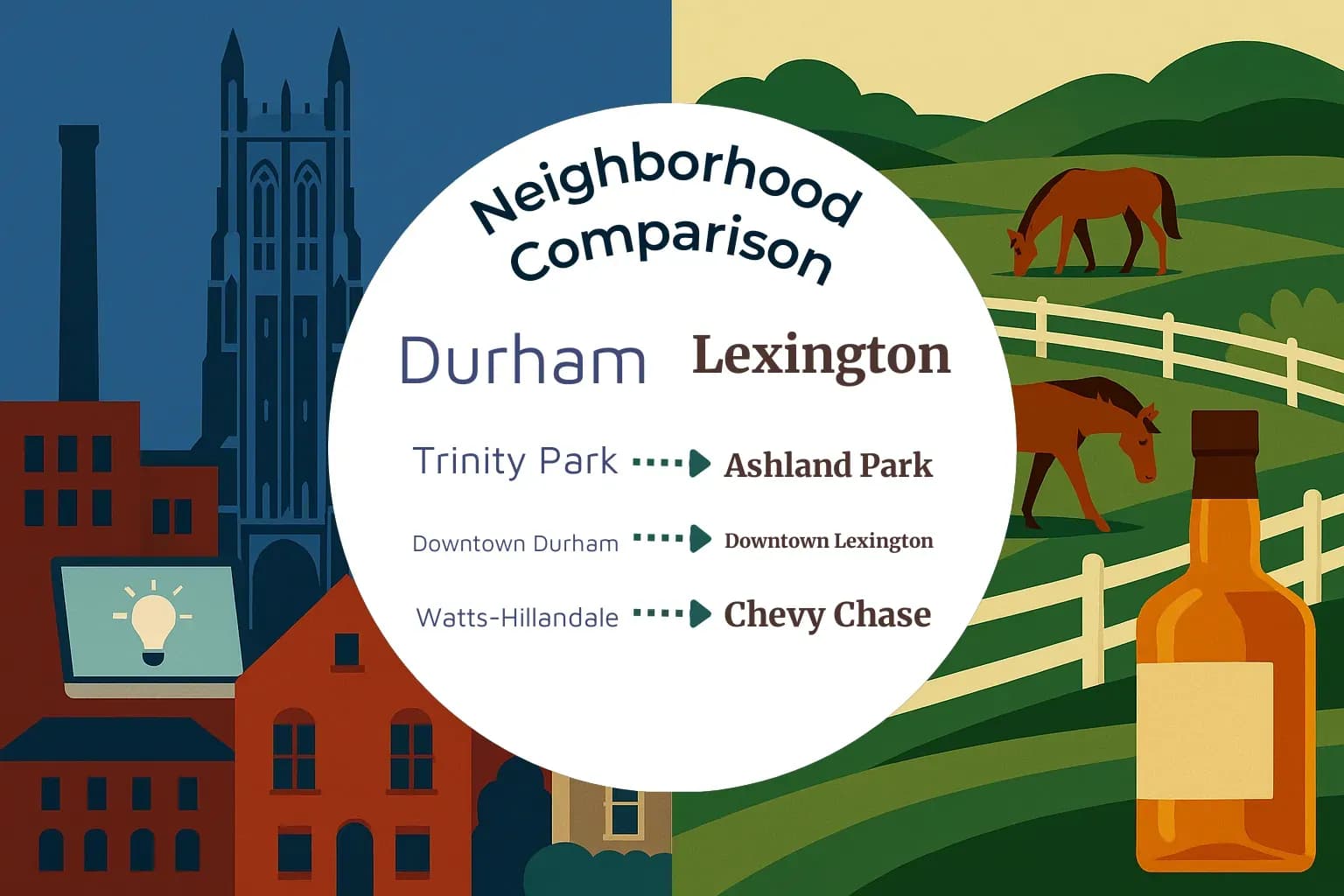 Durham vs Lexington Neighborhood Comparison