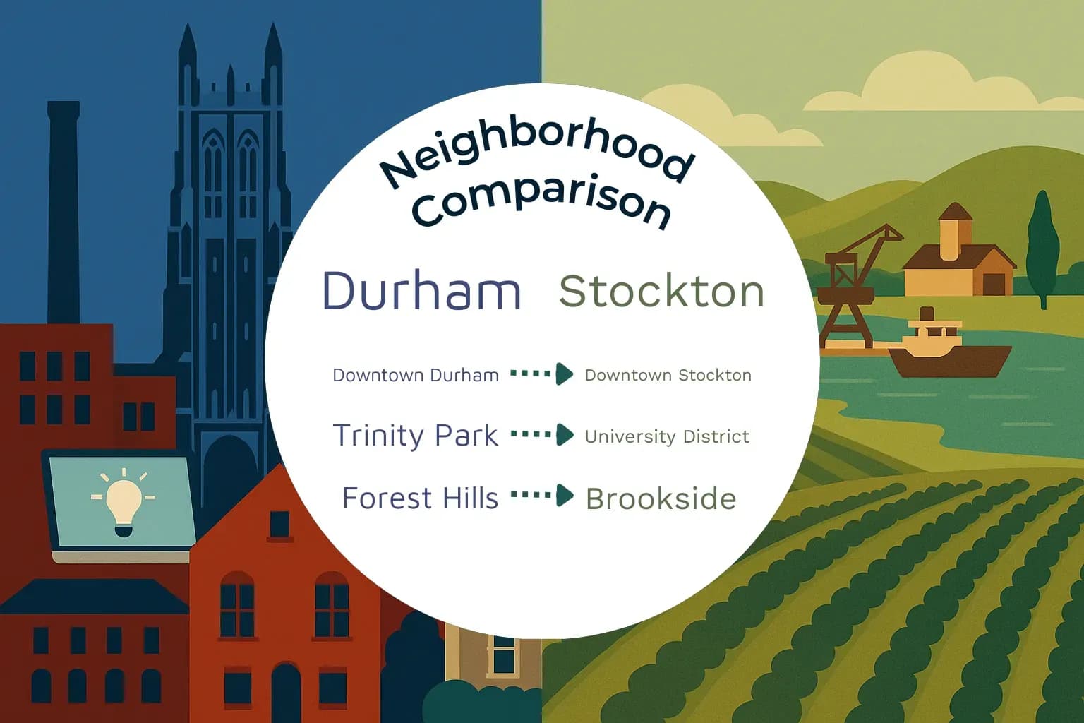 Durham vs Stockton Neighborhood Comparison