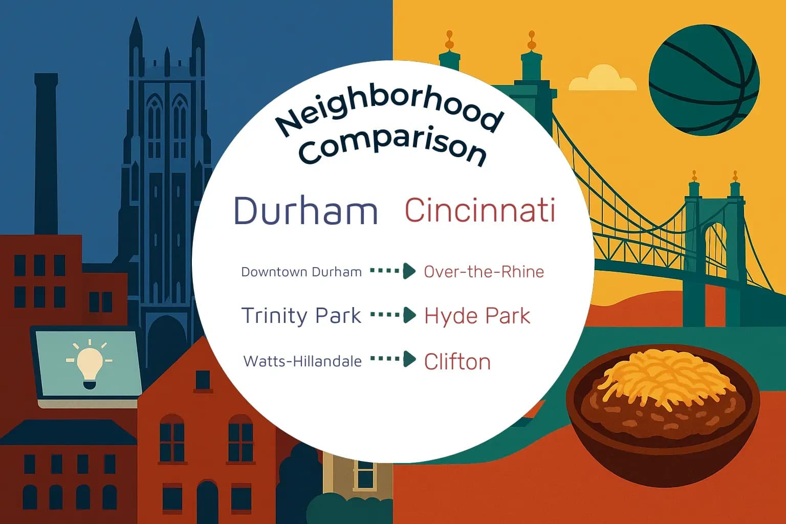 Durham vs Cincinnati Neighborhood Comparison