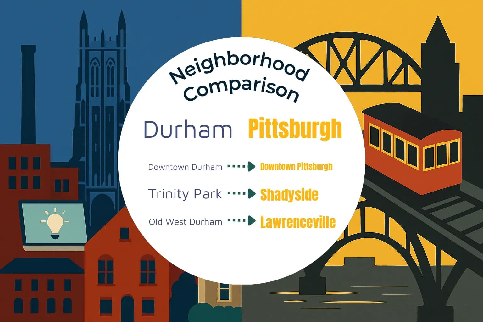 Durham vs Pittsburgh Neighborhood Comparison