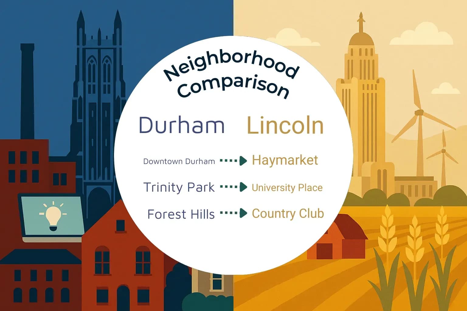 Durham vs Lincoln Neighborhood Comparison