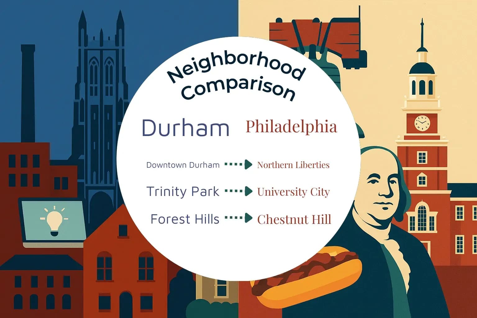 Durham vs Philadelphia Neighborhood Comparison