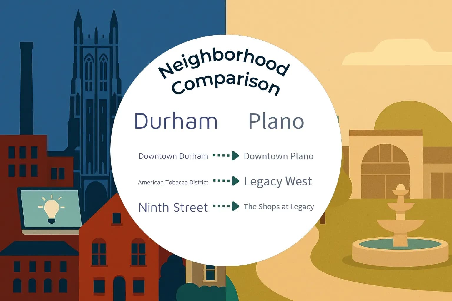 Durham vs Plano Neighborhood Comparison