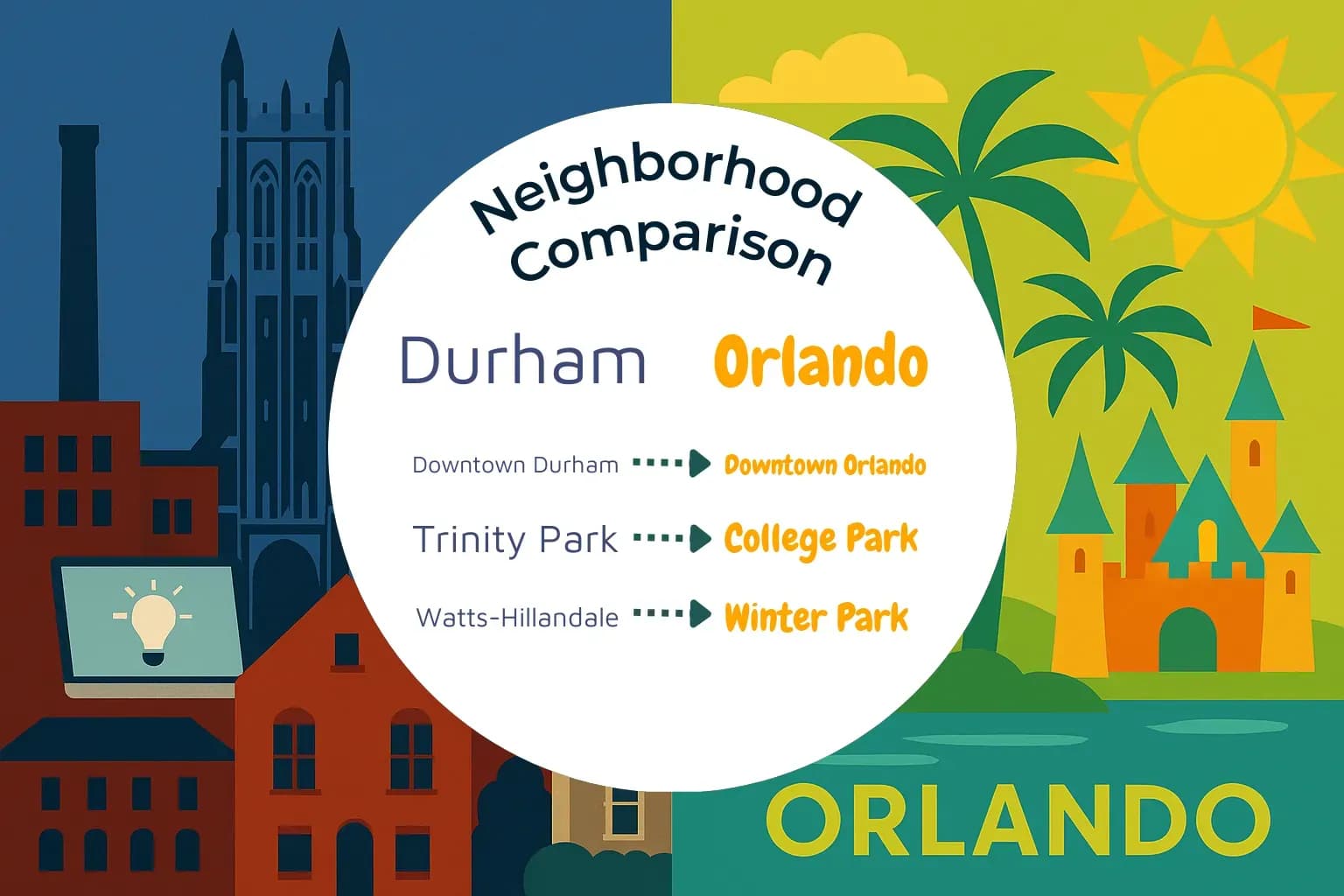Durham vs Orlando Neighborhood Comparison