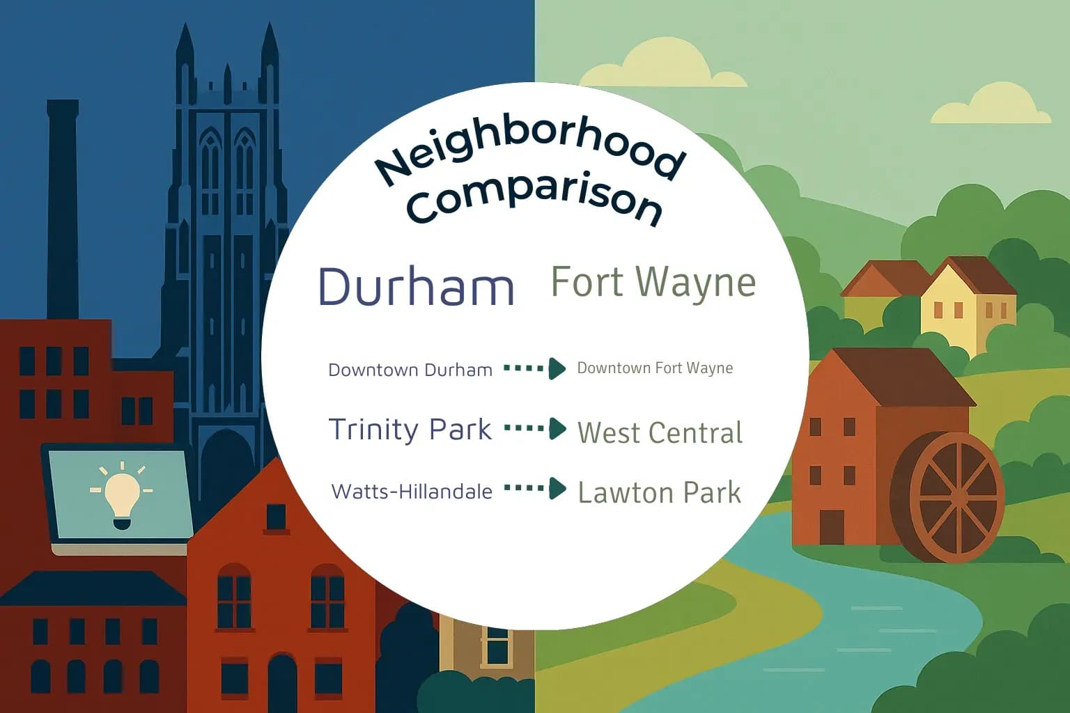 Durham vs Fort Wayne Neighborhood Comparison