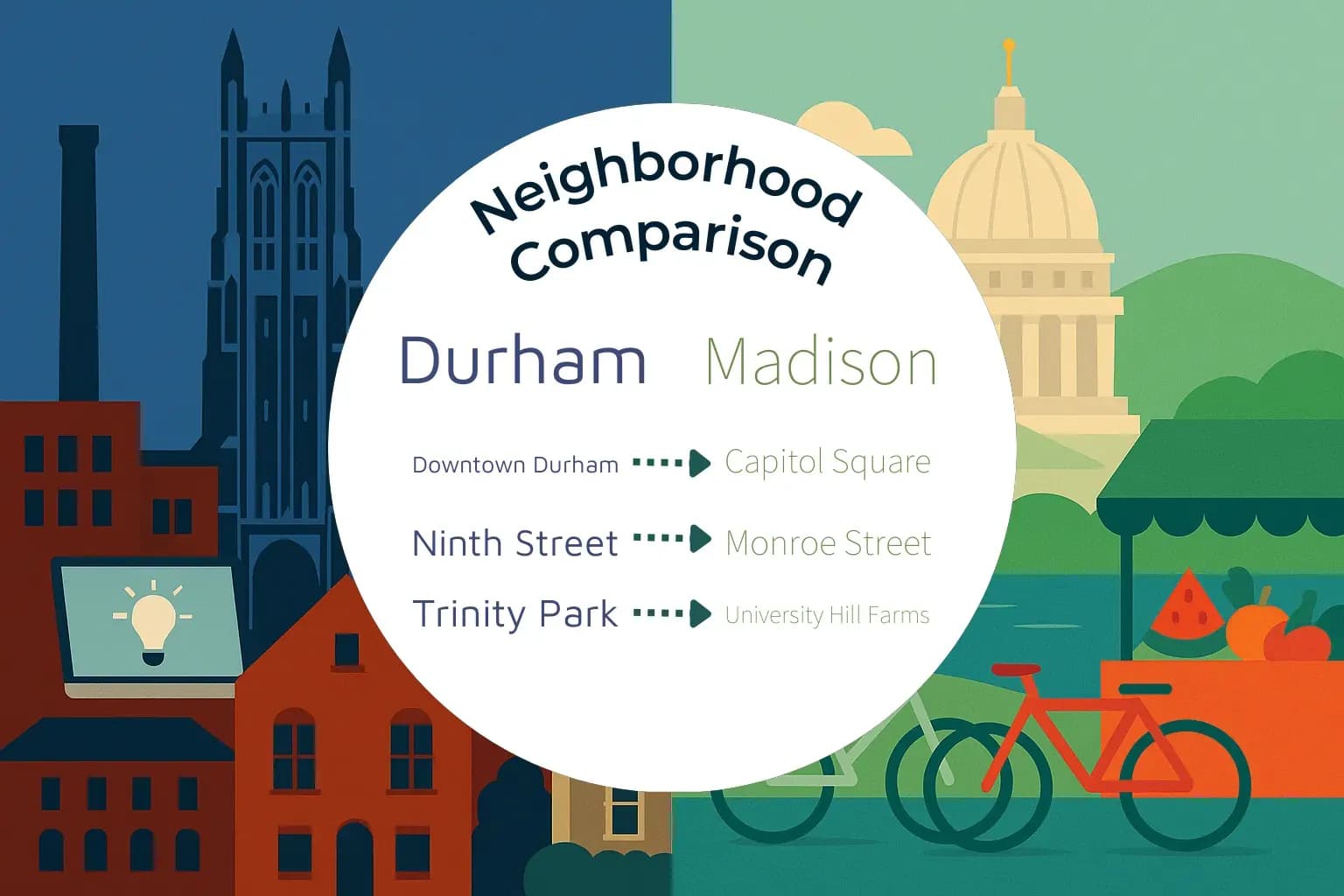 Durham vs Madison Neighborhood Comparison
