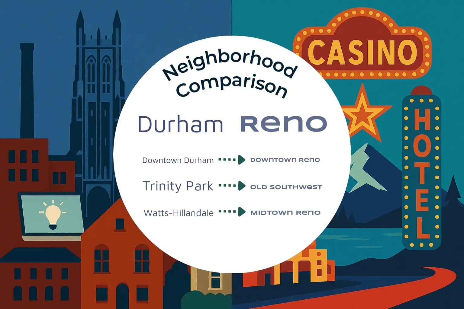 Durham vs Reno Neighborhood Comparison