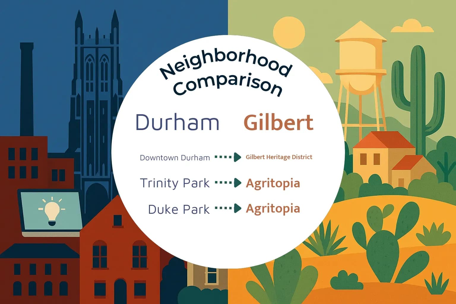 Durham vs Gilbert Neighborhood Comparison